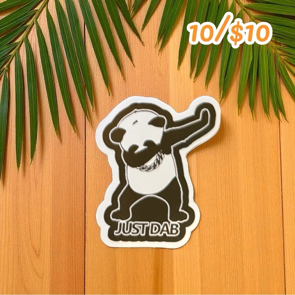 JUST DAB Panda Meme Sticker – Funny Vinyl Decal